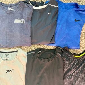 Lot of 6 Men’s Running Athletic Shirts Tanks Nike Under Armour Reebok Size Large